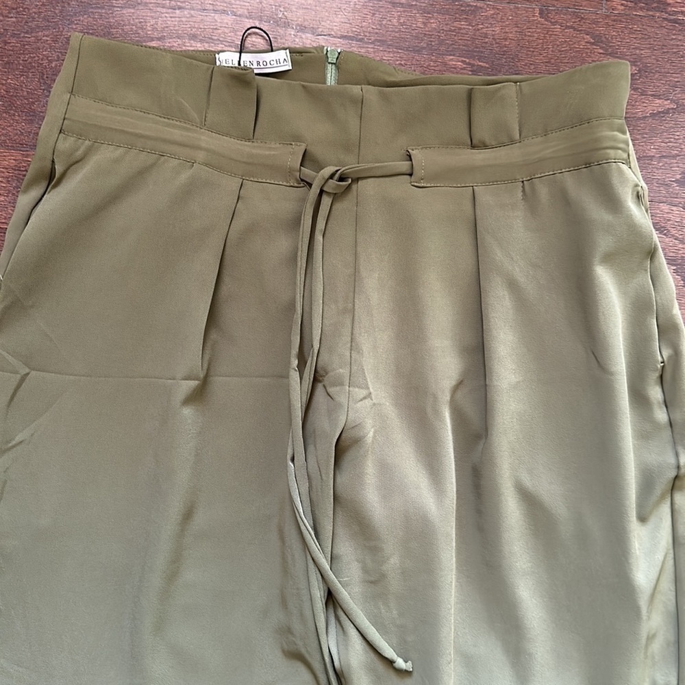 Hellen Rocha Crepe High-Rise Tie-Front Pants - Picture 2 of 12